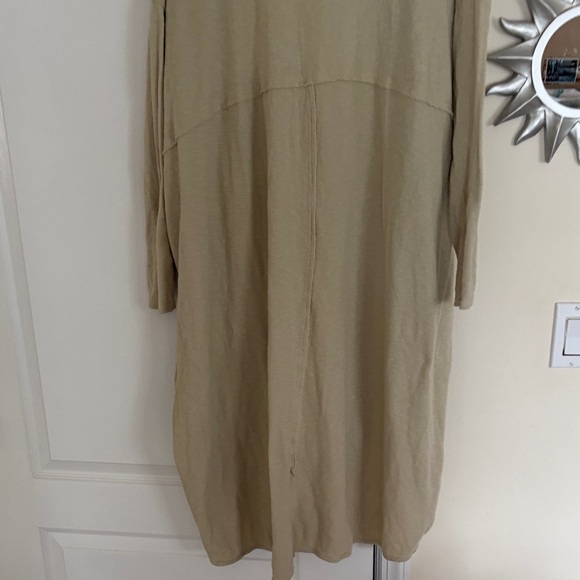 Free People Beach Ladies Light Tan/Green Long Cardigan-S - Picture 11 of 11
